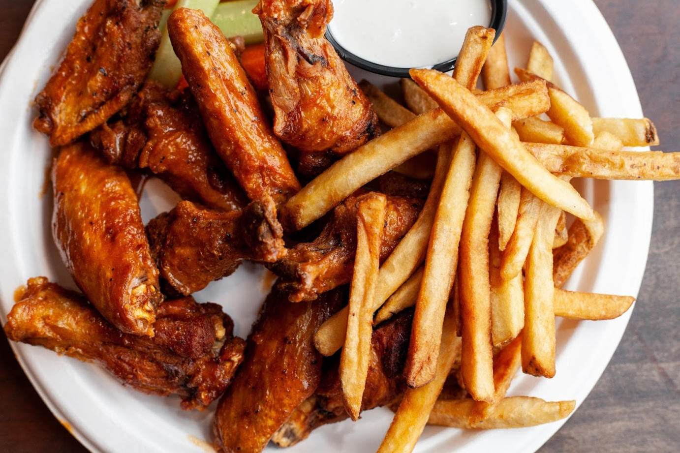 Wings and fries